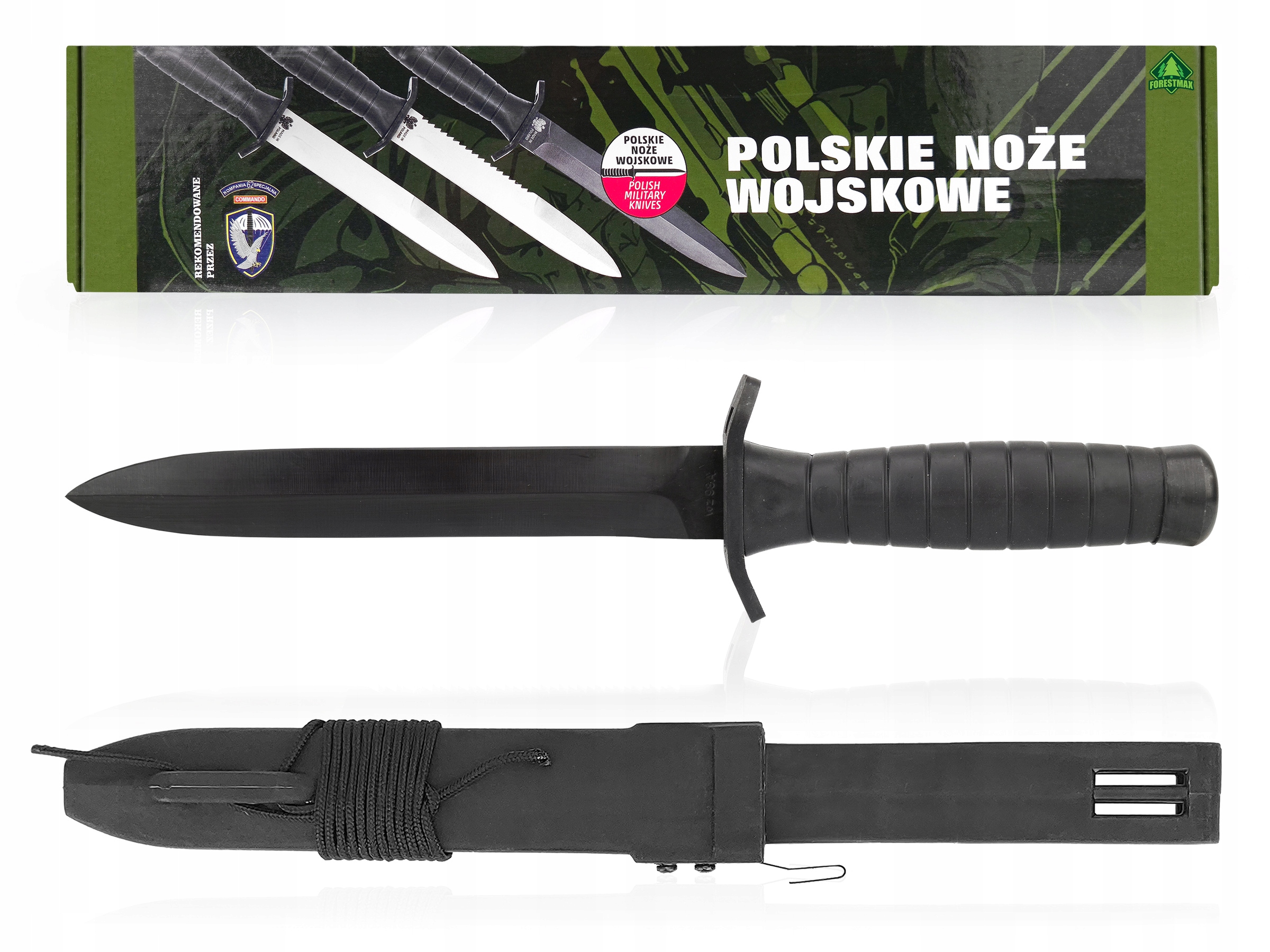 Vojenská dýka polský nůž vz. 98A obousečný oxid v krabičce