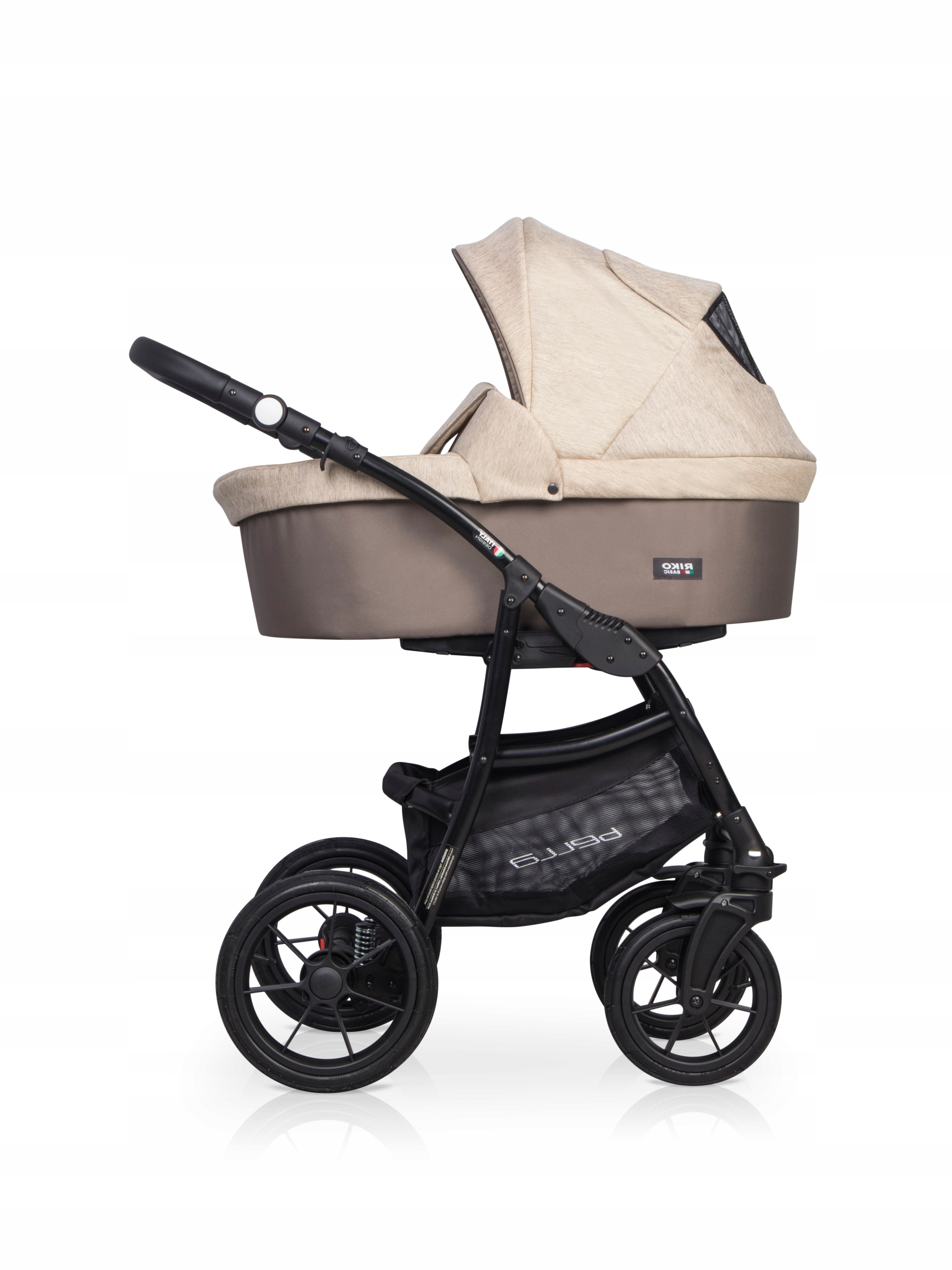 RIKO BASIC BELLA WÓZEK DZIECIĘCY 2W1 - KOLOR 06 SAND Z ADAPTERAMI MC Kolor Odcienie brązu i beżu