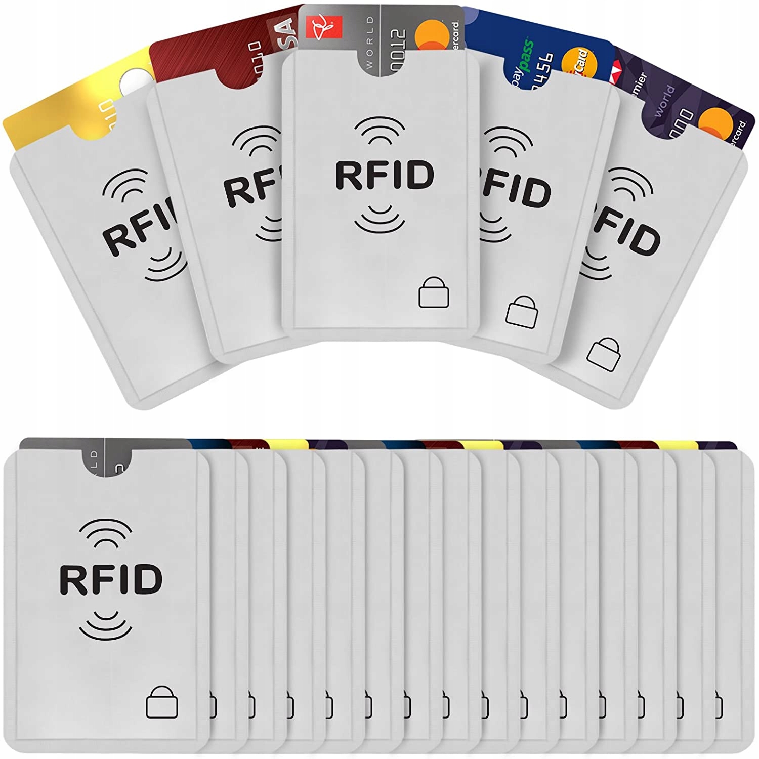 

10x Etui Ochronne Do Kart Zbliżeniowych Rfid Block