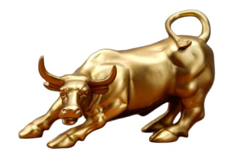 Figurka, Dekoratívna Socha Bull Býk S Wall Street Feng Shui