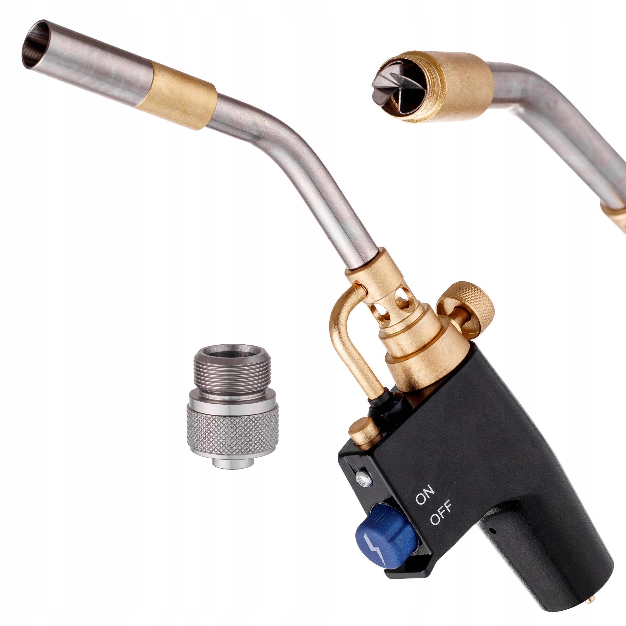 Plynový Hořák Mapp Adaptér Pro Propan Pro Pájení Piezo Tryska Turbo 2800°C