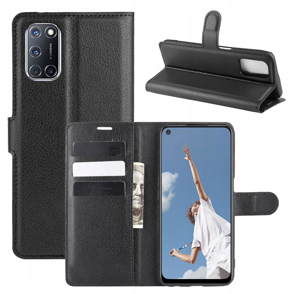 

Etui Portfel Litchi, Pokrowiec Do Oppo A52 A72