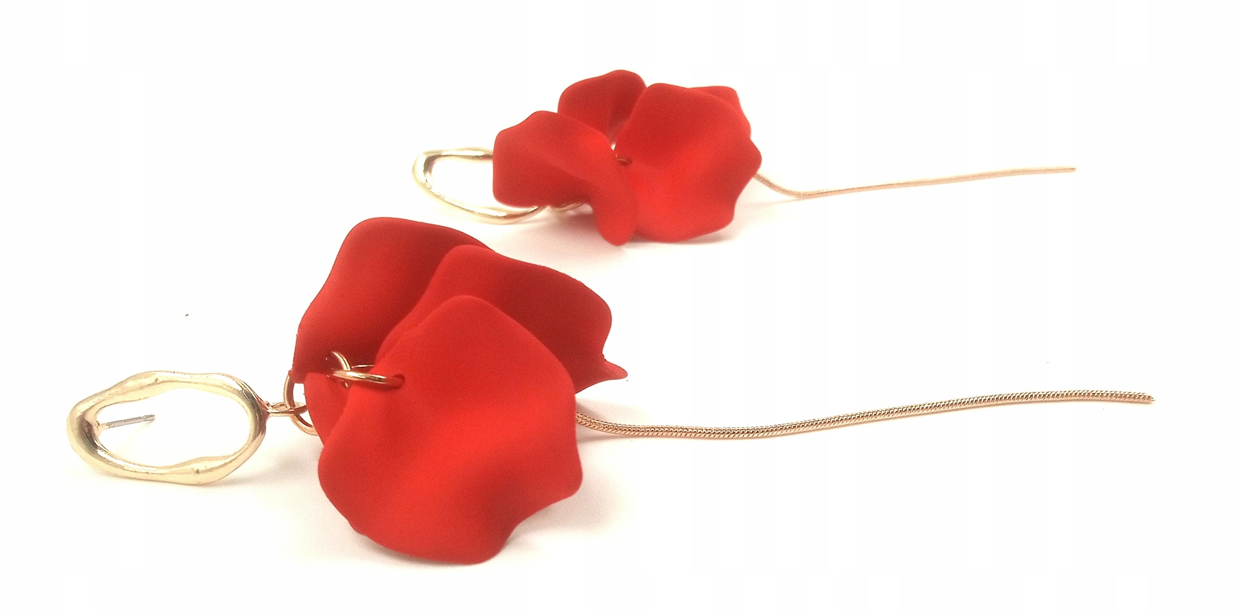 

Kolczyki oryginalne długie wiszące akrylowe kwiaty