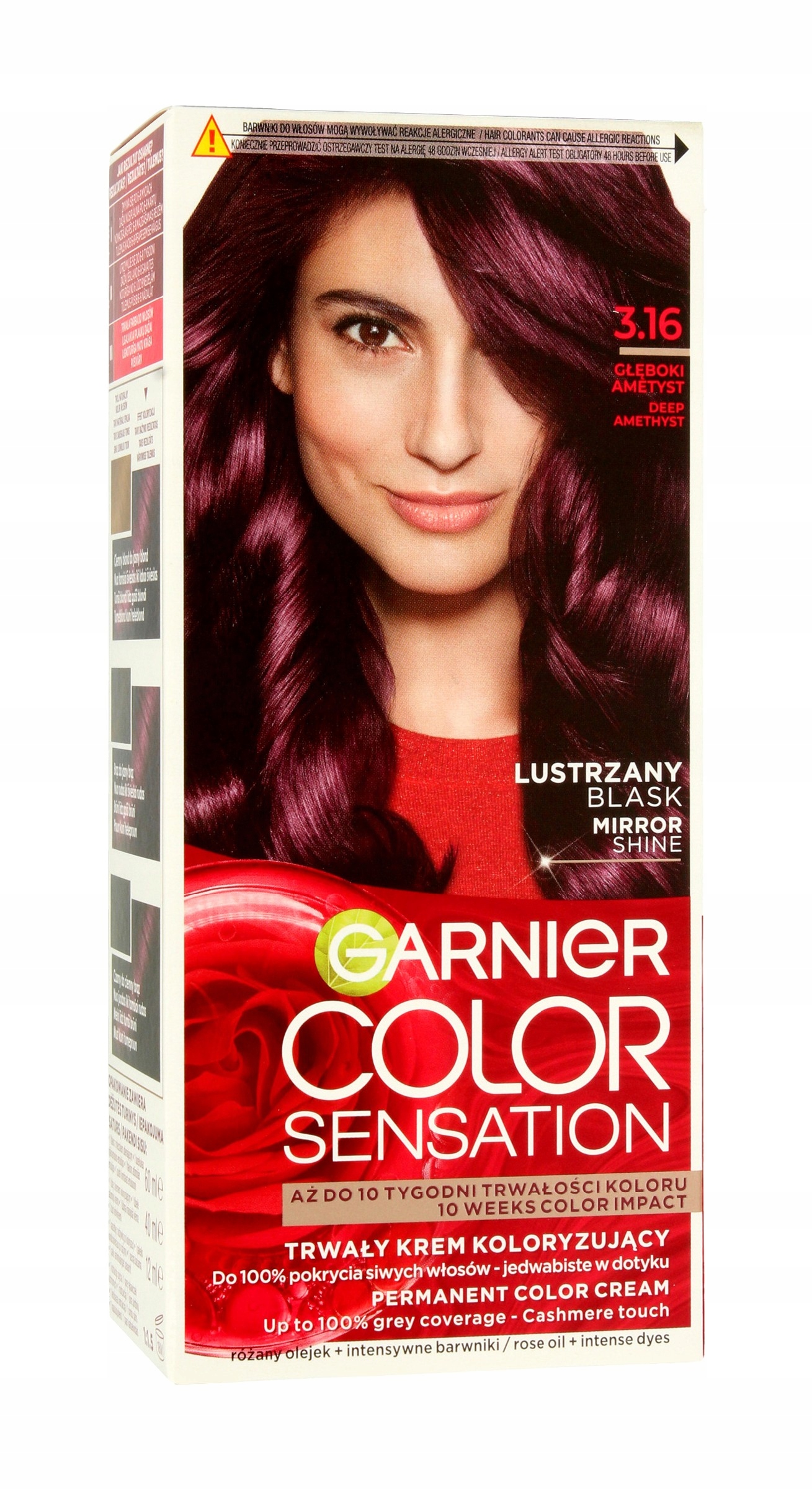 Garnier Color Sensation Krem koloryzujący 3.16 Amethyst- Głęboki Ametyst 1o