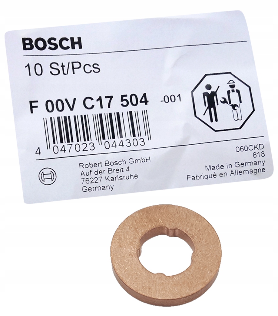 1x BOSCH F00VC17504 PODKŁADKA TERMICZNA WTRYSKU