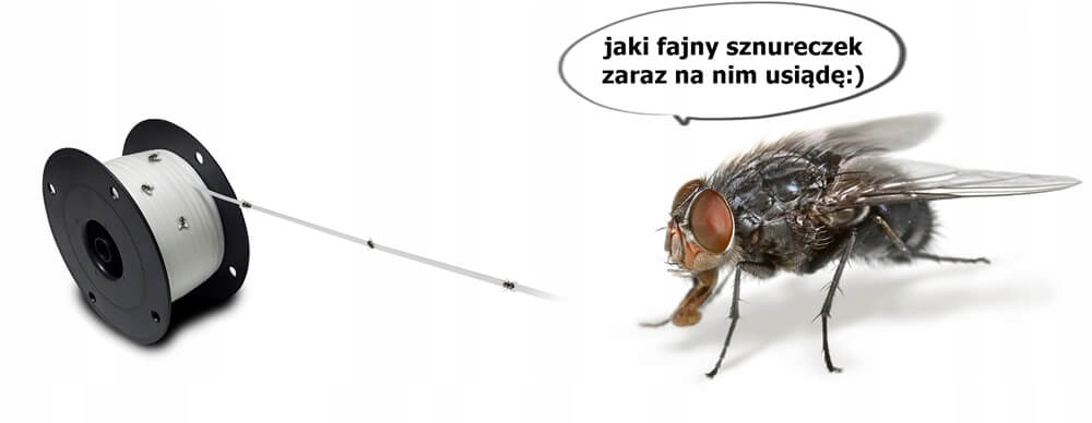 Sznurek lepowy na muchy do obory, chlewni 400 m Marka inna