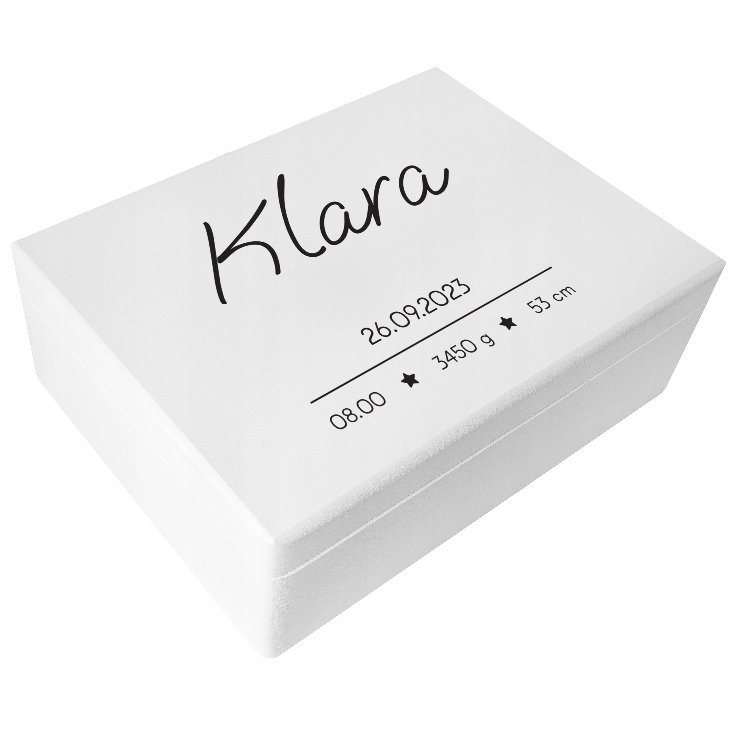 Dřevěná dětská krabice se jménem dárek k narození 40x30 let