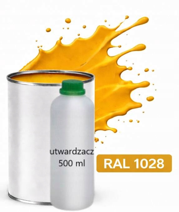 Ral 1028 Polyuretán Akryl 2:1 1 L Polomatný Lak Tužidlo Normal 0,5 L