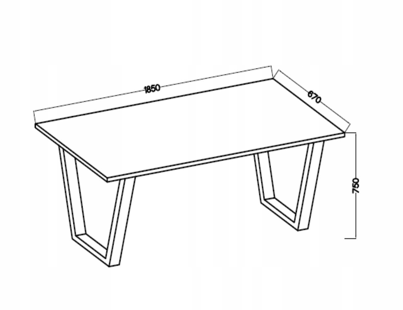 Stół loftowy do jadalni CEZAR 138 x 67 DĄB ARTISAN Marka inna