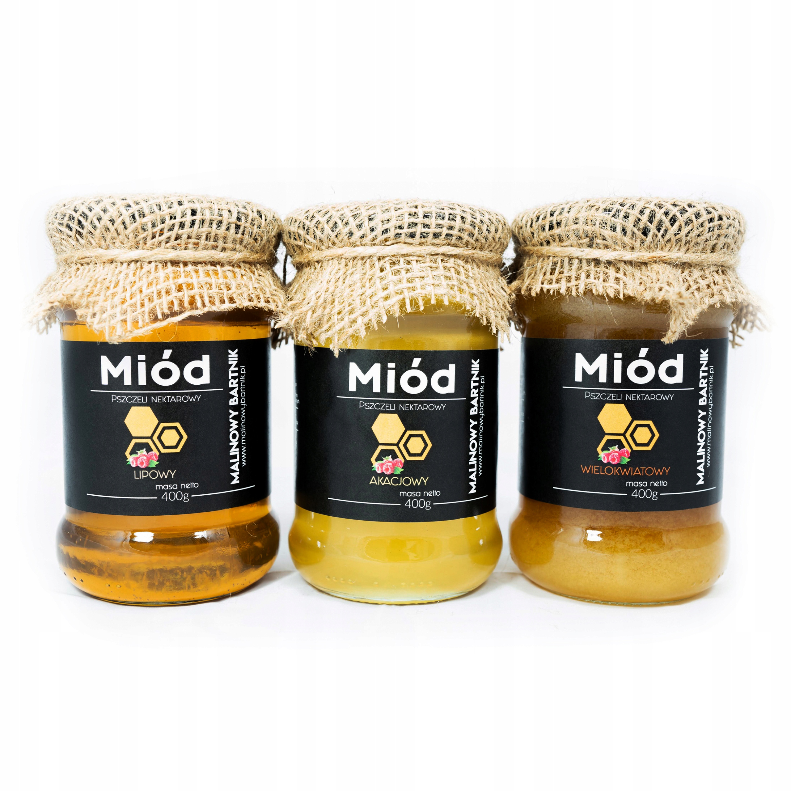 Levně Sada Medů Lípa, Akácie, Mnohokvět 3 x 400 g Letošní sklizeň 2025