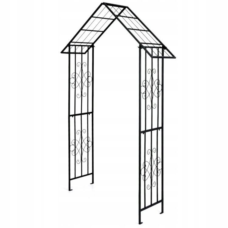Pergola na kvety kovová Costway záhradný oblúk 223 cm