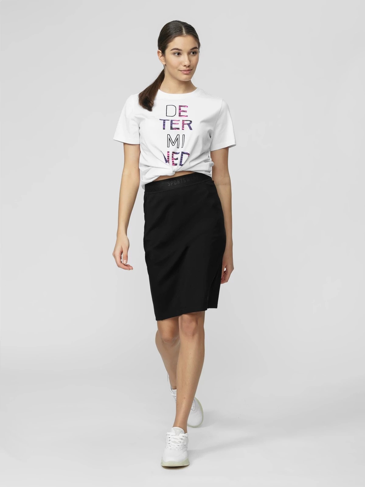 SPÓDNICA dresowa 4F ołówkowa midi SPUD010 S Zapięcie brak