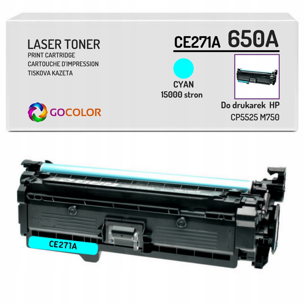 Nowy Toner 650A CE271A do Hp Color LaserJet Enterprise CP5525DN M750dn