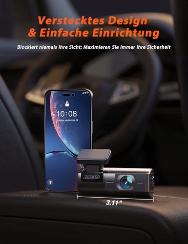 IZEEKER Kamera 2,5K WiFi 1440P WDR G-Sensor 32GB Nocny Tryb — miniatura 6