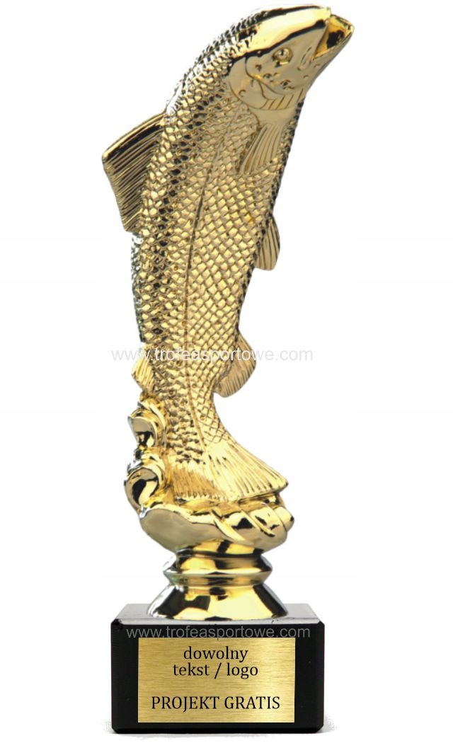 statuetka RYBA wędkarstwo 18cm +grawer gratis