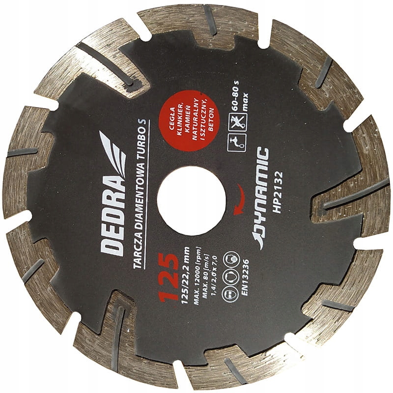 Tarcza diament. TURBO S 125mm cięcia kamienia natu