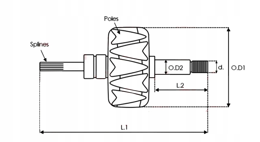 AS PL AR0002 Wirnik alternatora DAF BOSCH DELCO Producent czesci AS PL