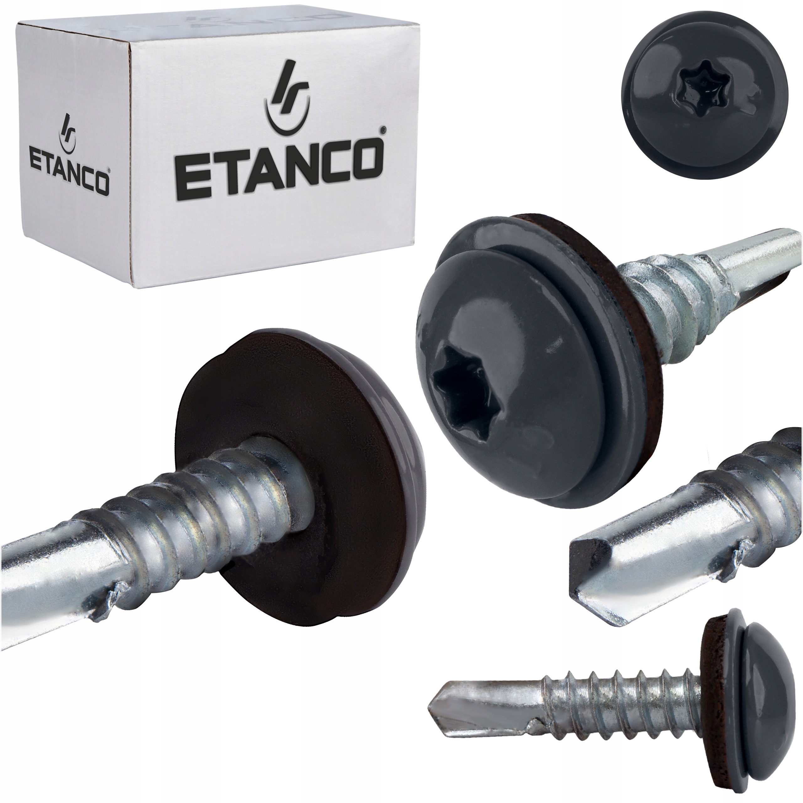 Šrouby do kovu Torx 5 mm 5,5x25 mm Ral 7016 250 ks Etanco GT5 Ph Z14