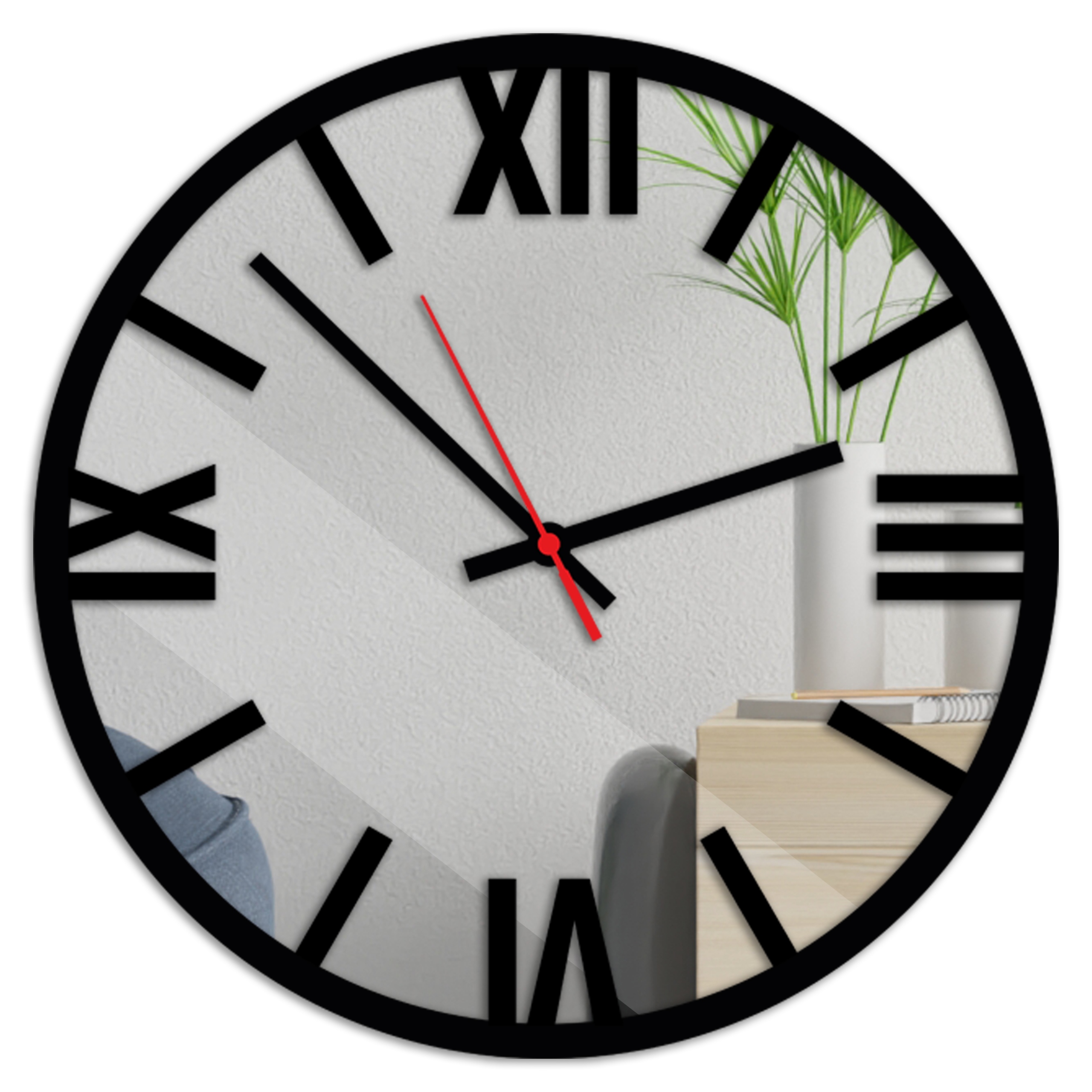 

Zegar Z Lustrem 30CM lustro lustrzany