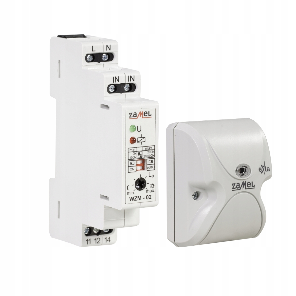 Automat zmierzchowy czujnik zmierzchu WZM-02/SOS 230 V IP20 Exta Zamel