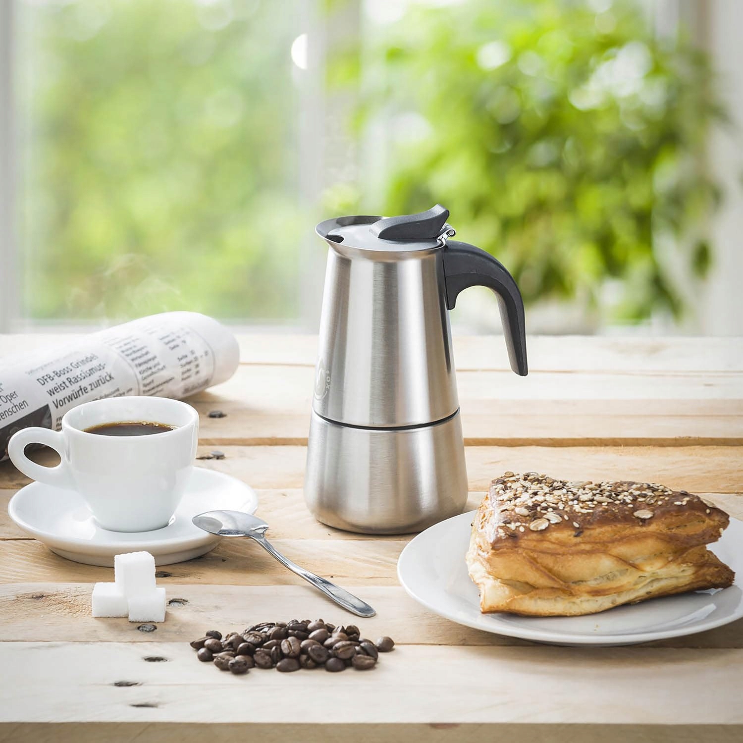 KAWIARKA STAL NIERDZEWNA ZAPARZACZ DO KAWY KAFETERKA WŁOSKA MOKA NA 9 KAWY