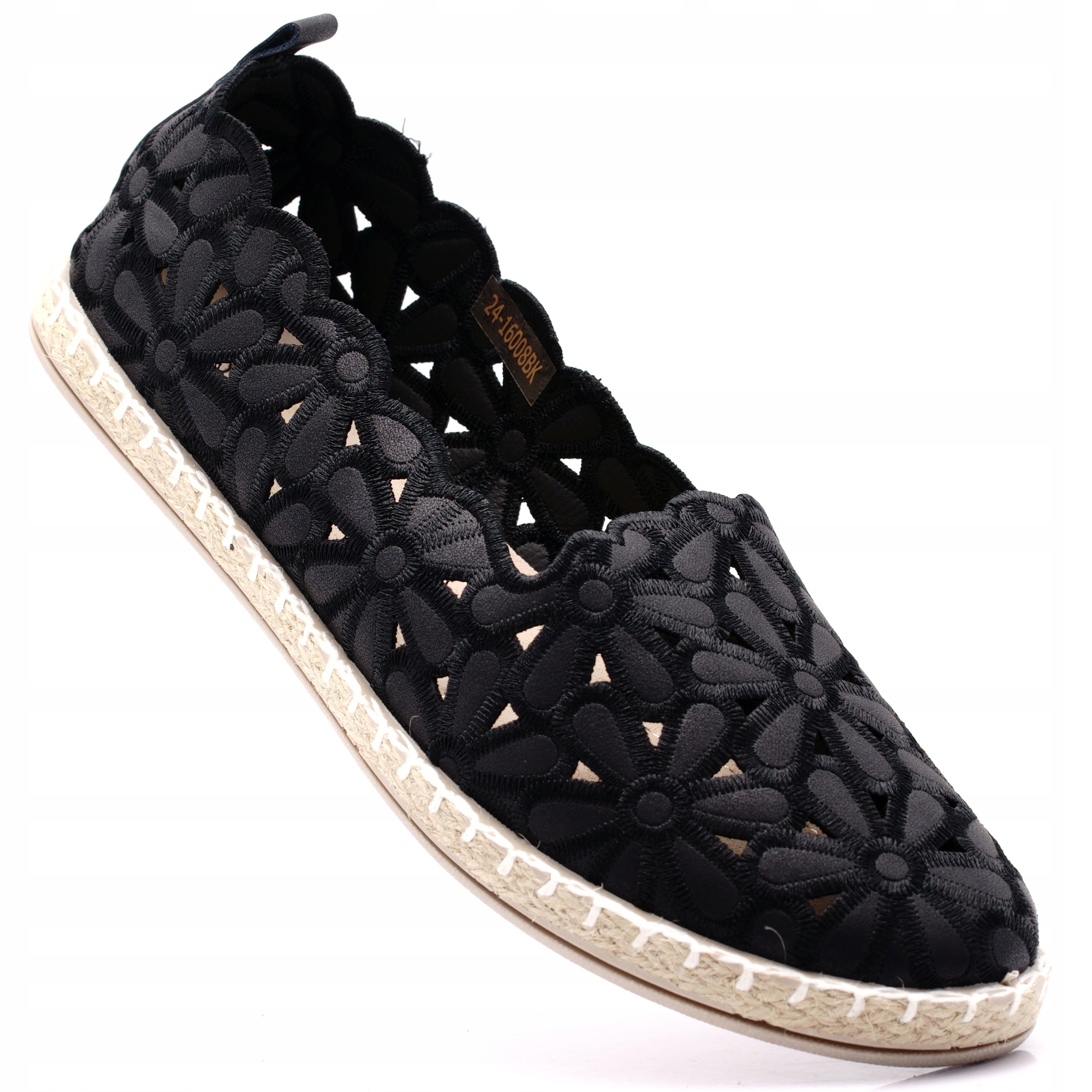 POTOCKI ESPADRYLE AŻUROWE BUTY DAMSKIE WSUWANE MIĘKKIE 16008 38