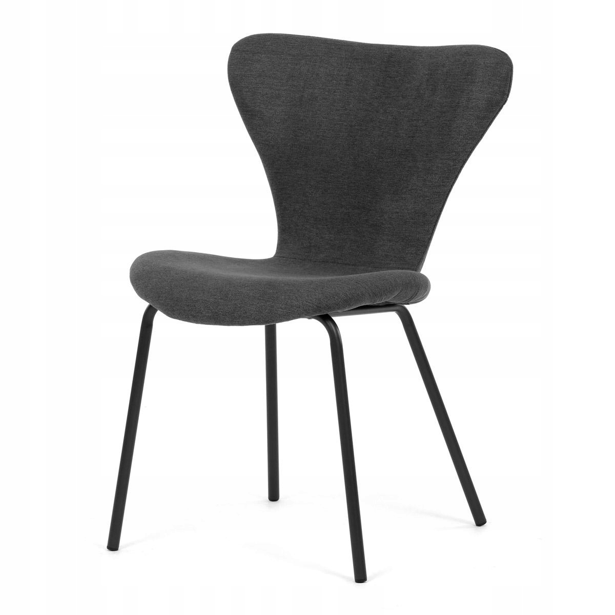 Autronic Židle jídelní, šedá látka, nohy černý kov (CT-S8010 GREY2)