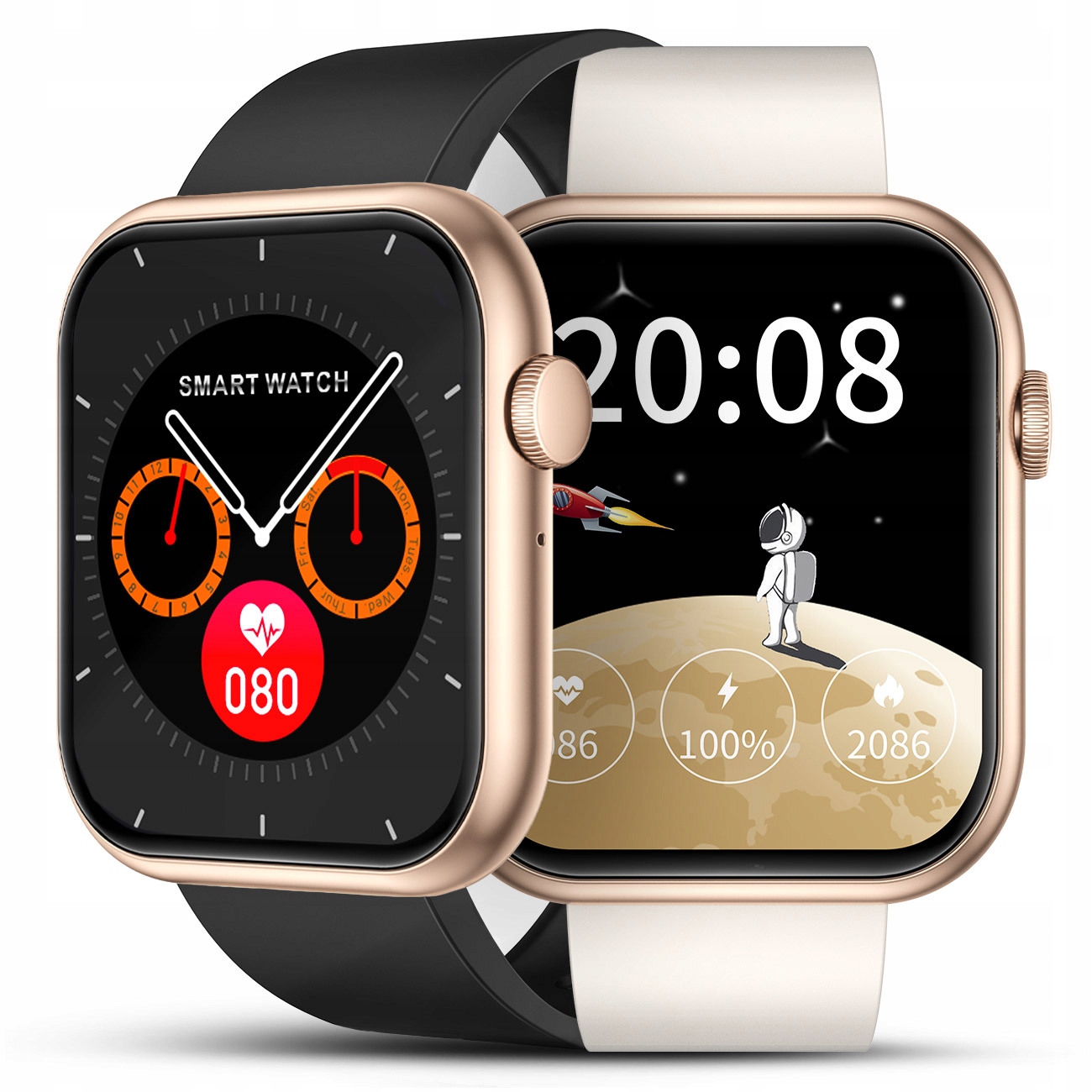 Smartwatch Damski Zegarek Rozmowy Sms Sport Zdrowie Złoty Menu Pl 4 Paski