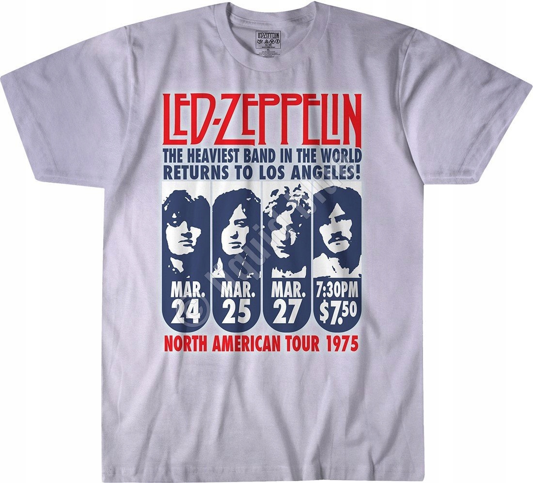 Led Zeppelin La 1975 Liquid Blue XL