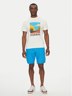 napapijri Męskie T-Shirt NAPAPIJRI-NP0A4IE3N1A1 S-arbia Ss White Whisper Éc