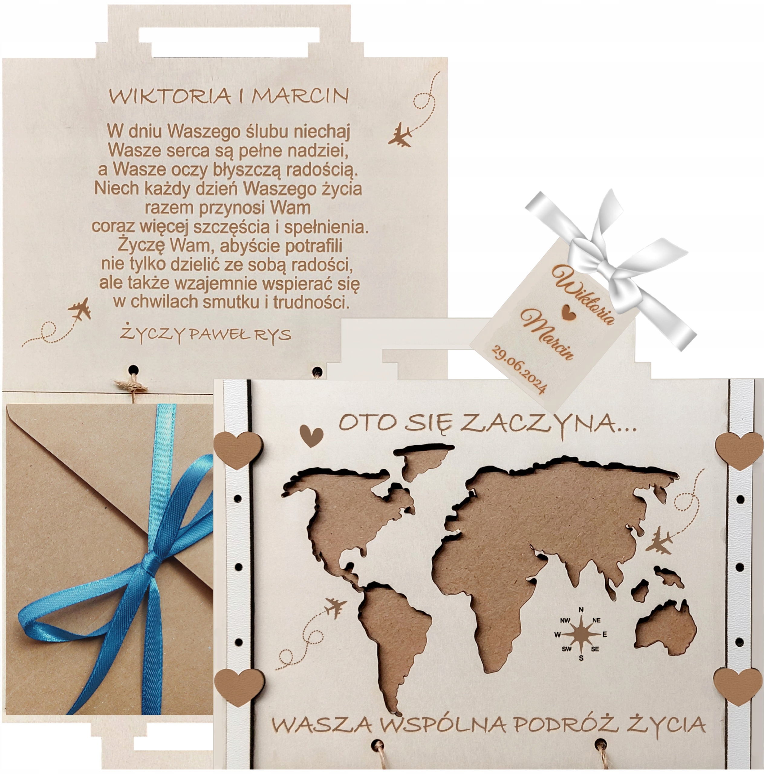 Kartička Kufr Na Svatební Hostina Na Peníze Dárek Pro Mladý Pár Na Cestu