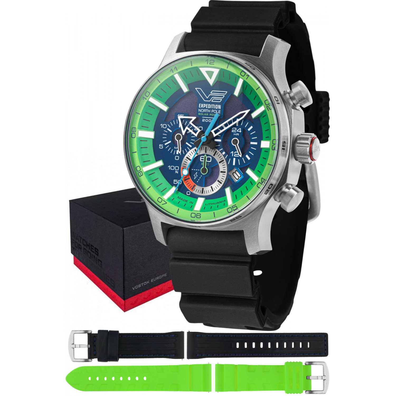 Pánské Hodinky Vostok Europe VR42-595A733SB s černým řemínkem