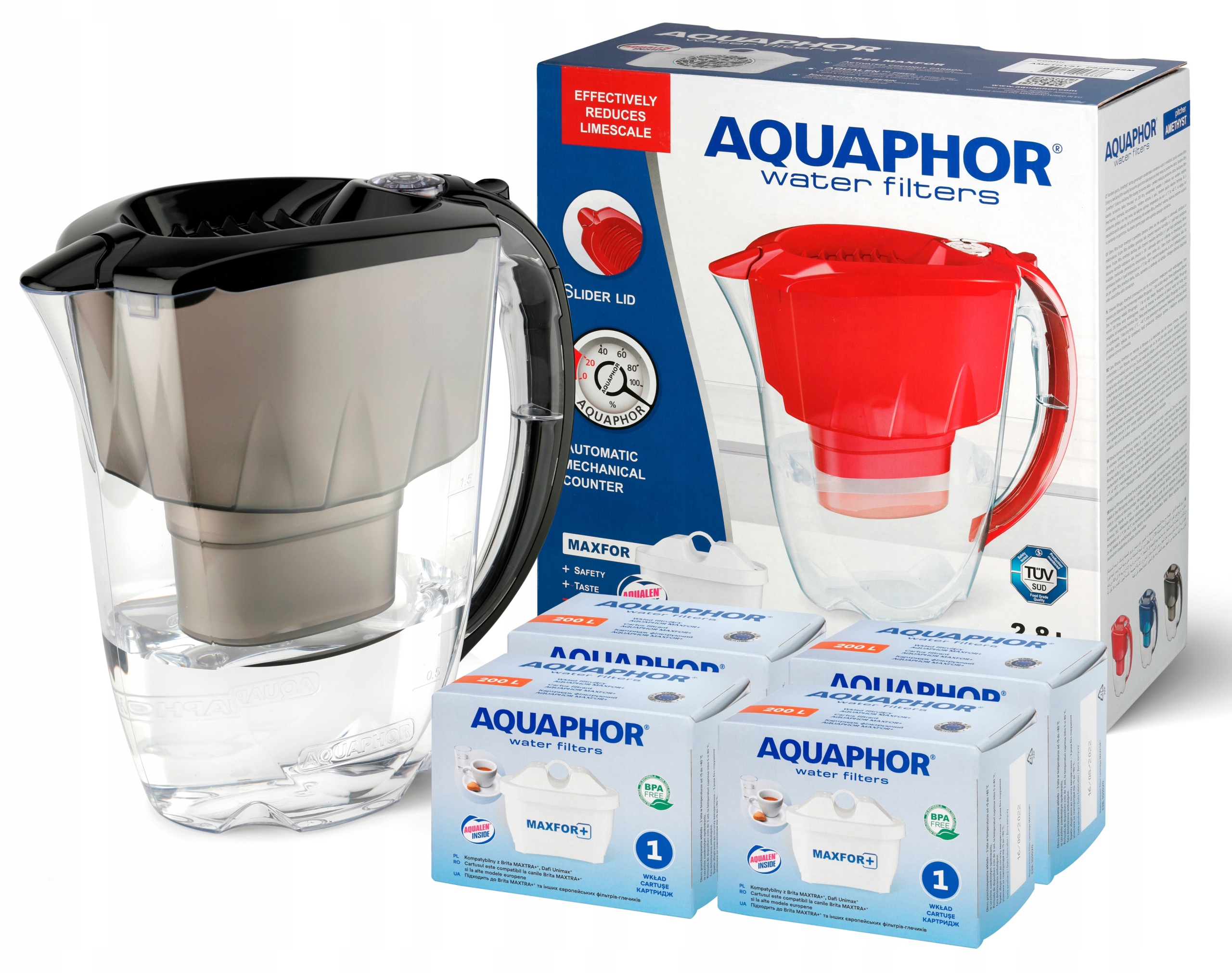 DZBANEK FILTRUJĄCY AQUAPHOR AMETHYST + 4 WKŁADY
