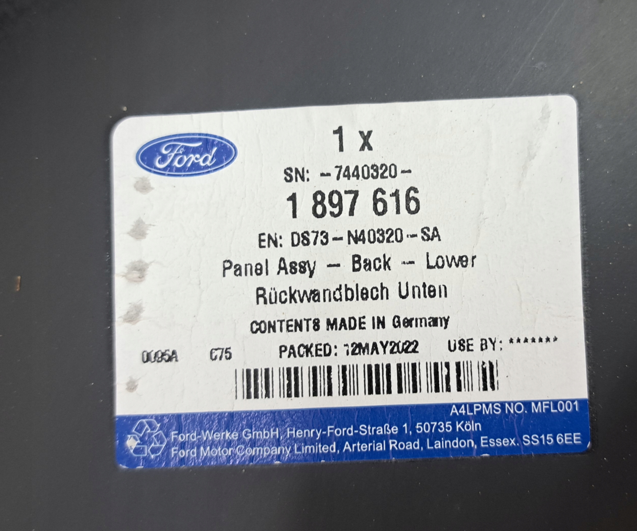 ремень задний FORD MONDEO Mk5 2014-2022