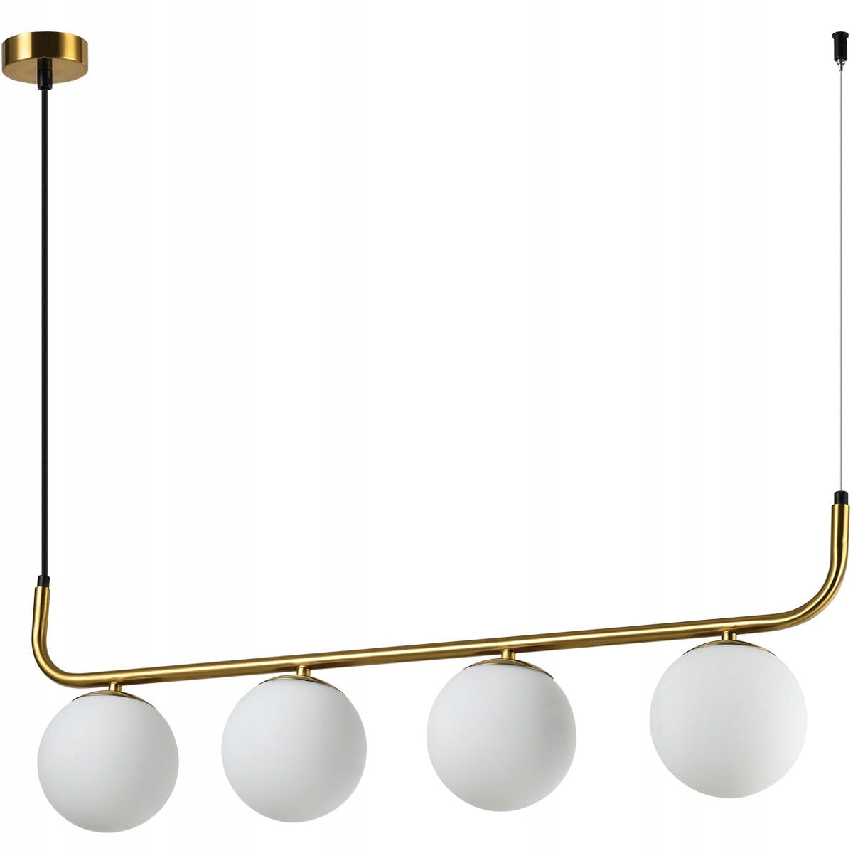 Závesný rad sklenených guličiek, minimalistická lampa Alisa do kancelárie a haly