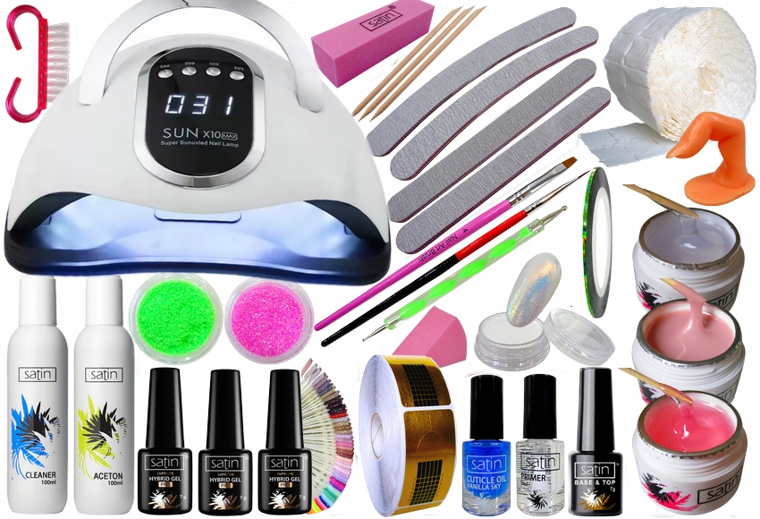 Gelově hybridní sada na nehty s vysoce výkonnou lampou