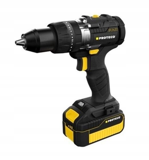 Proteco aku vrtačka s příklepem 20V/1*2Ah, 60Nm, 0-500/2000 ot./min 51.10-A
