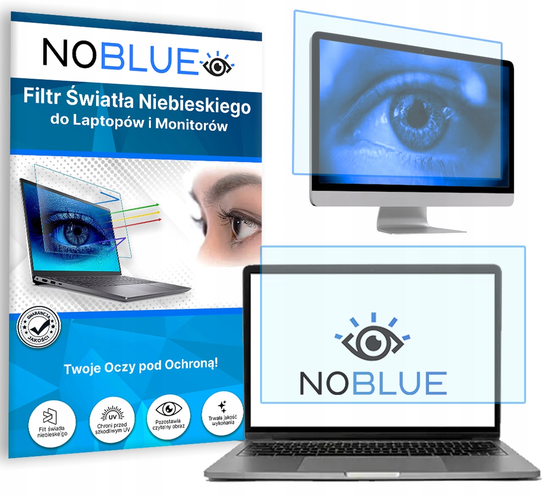 Filtr 15,6" Światła Niebieskiego Do Laptopa Na Ekran.ochrona Oczu.matowy