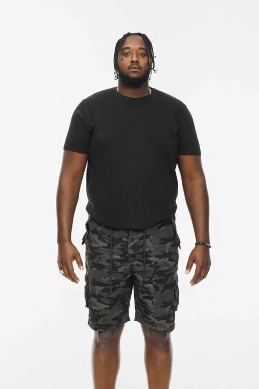 Velké šortky Kapsáče Černé Maskáčový 100% Bavlna ZAVIER-D555