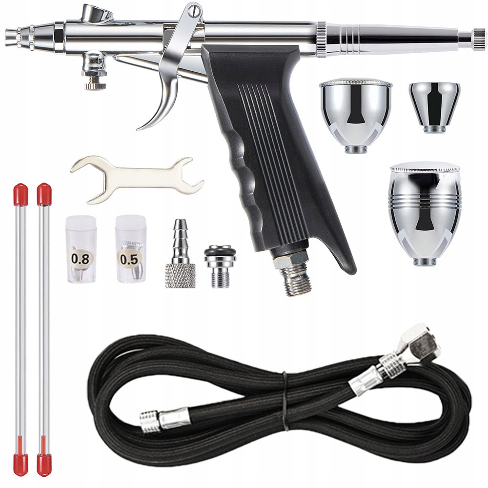 Modelářský aerograf Komplet Trysky 3x 0,3 0,5 0,8 mm