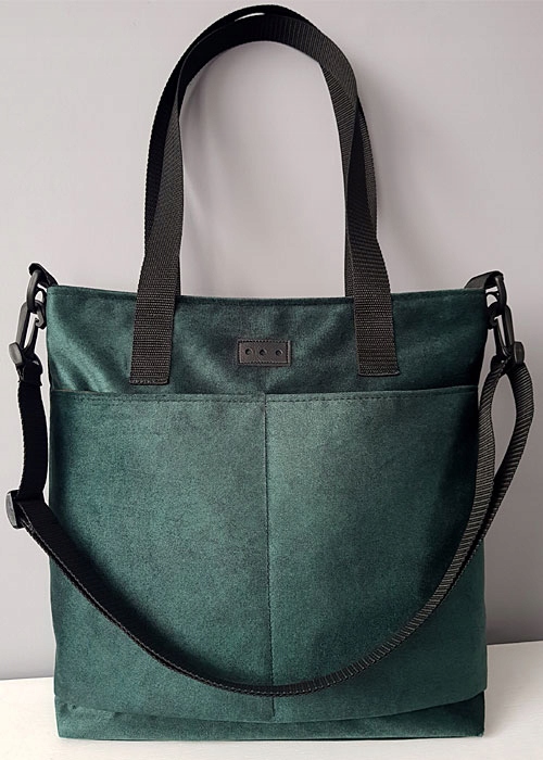 TOREBKA DAMSKA ZAMSZOWA Z KIESZENIĄ KOLORY Materiał dominujący inny