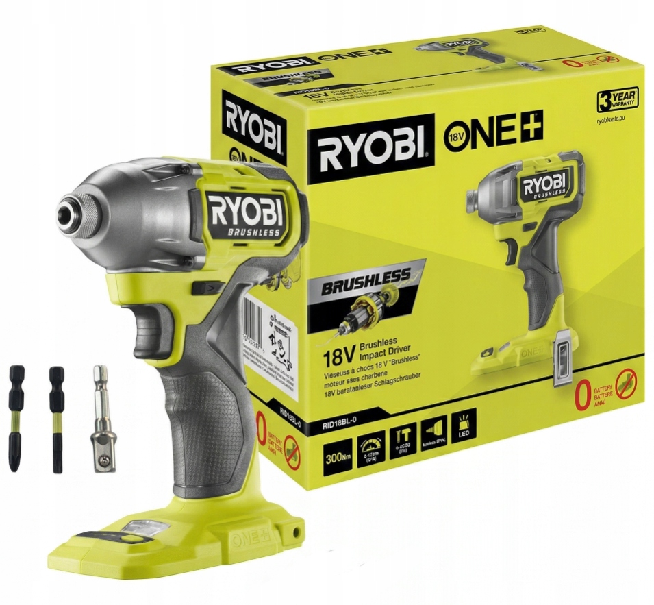 Akumulátorový rázový utahovák bezuhlíkový 300Nm RID18BL-0 Ryobi