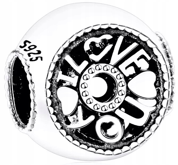 

Charms Srebrny Do Pandora Serce Kocham Cię