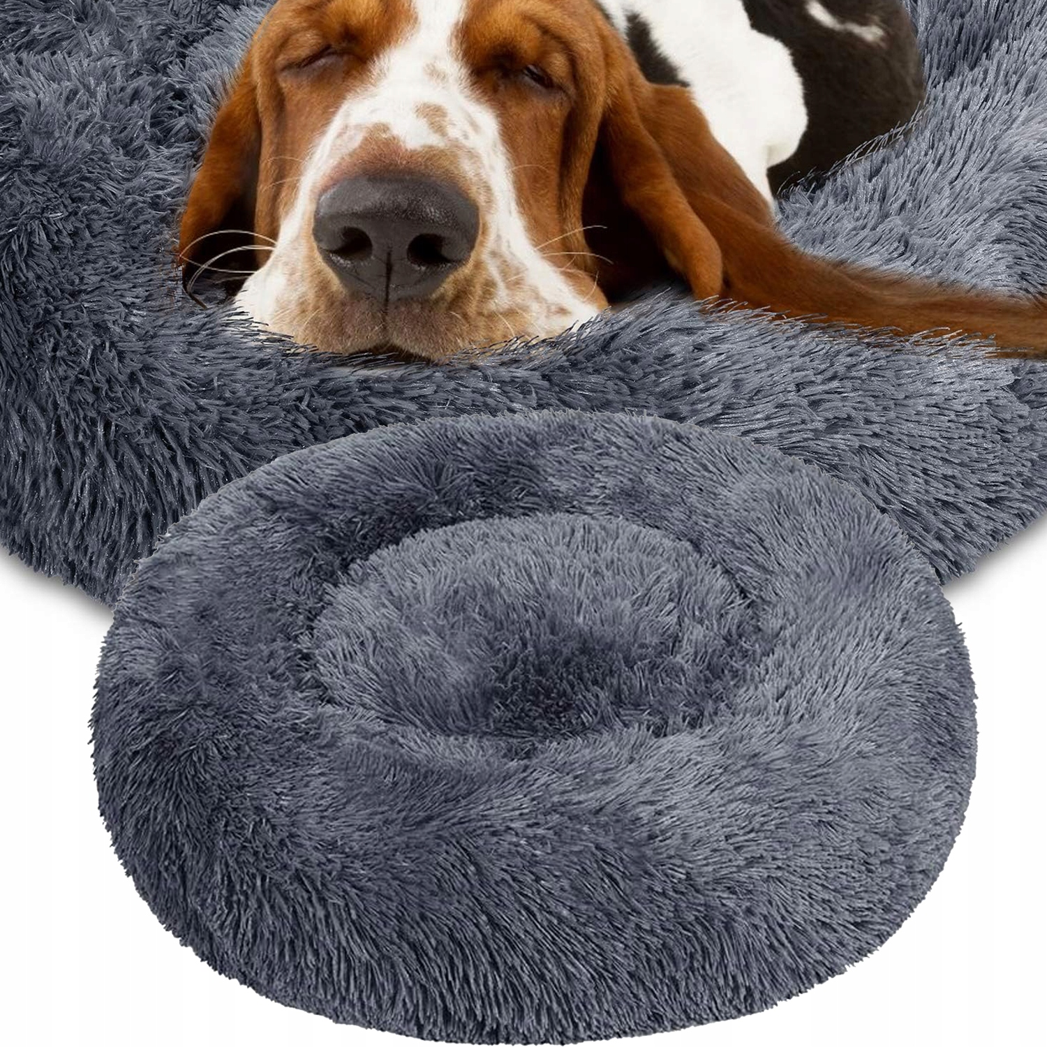 Levně Velké Pelíšek Pro Psa Puchate Chlupaté Potah Obláček Pneumatika 60*60*20 CM