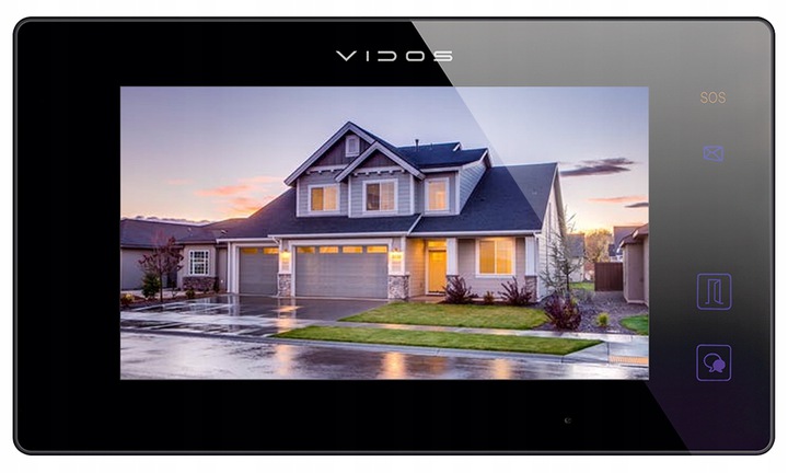 Monitor videodomofónu M1021B-2 Vidos čierny 7 palcov