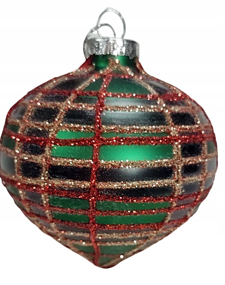 

Bombka Szklana Choinkowa Dekorowana Kropla Ø 8 cm