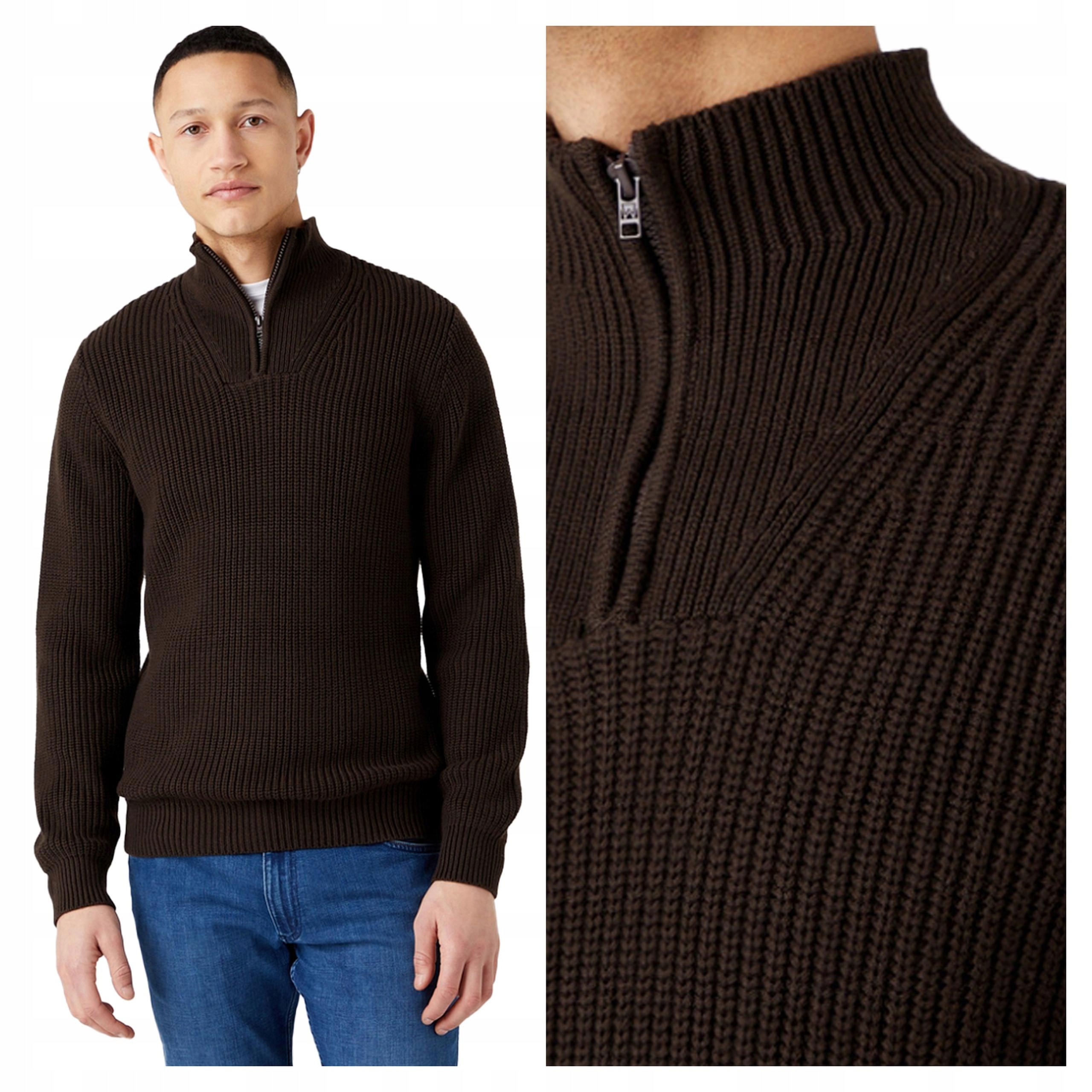 Wrangler Pánský Rozepínací Svetr Typu Half Knit 3XL