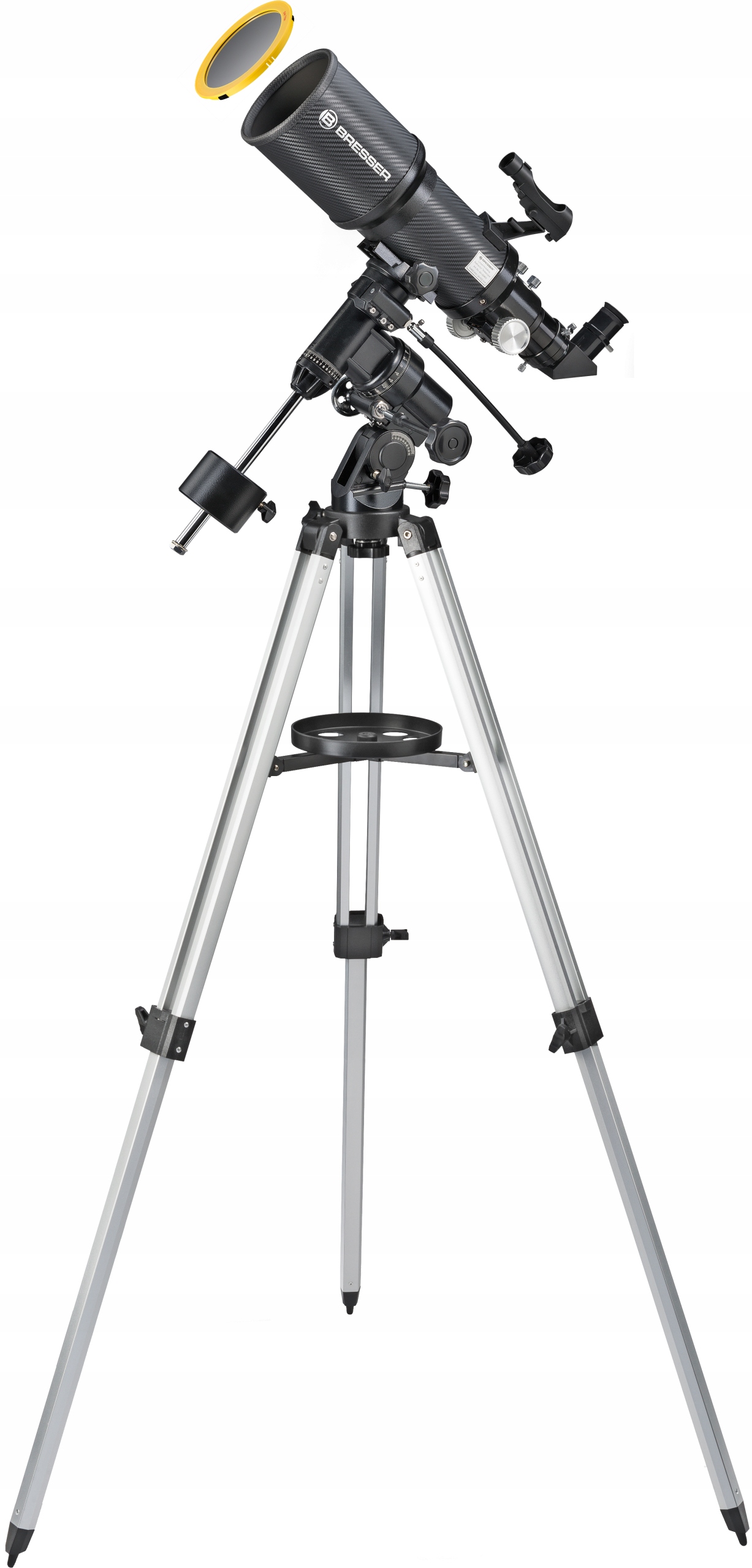 Kompaktní dalekohled Bresser Polaris 102/460 EQ3 s slunečním filtrem