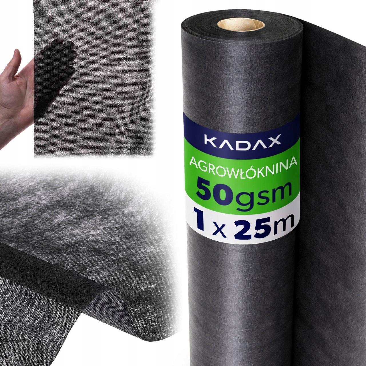 AGROWŁÓKNINA CZARNA 50g 1x25m ŚCIÓŁKUJĄCA MATA DO ROŚLIN NA CHWASTY UV
