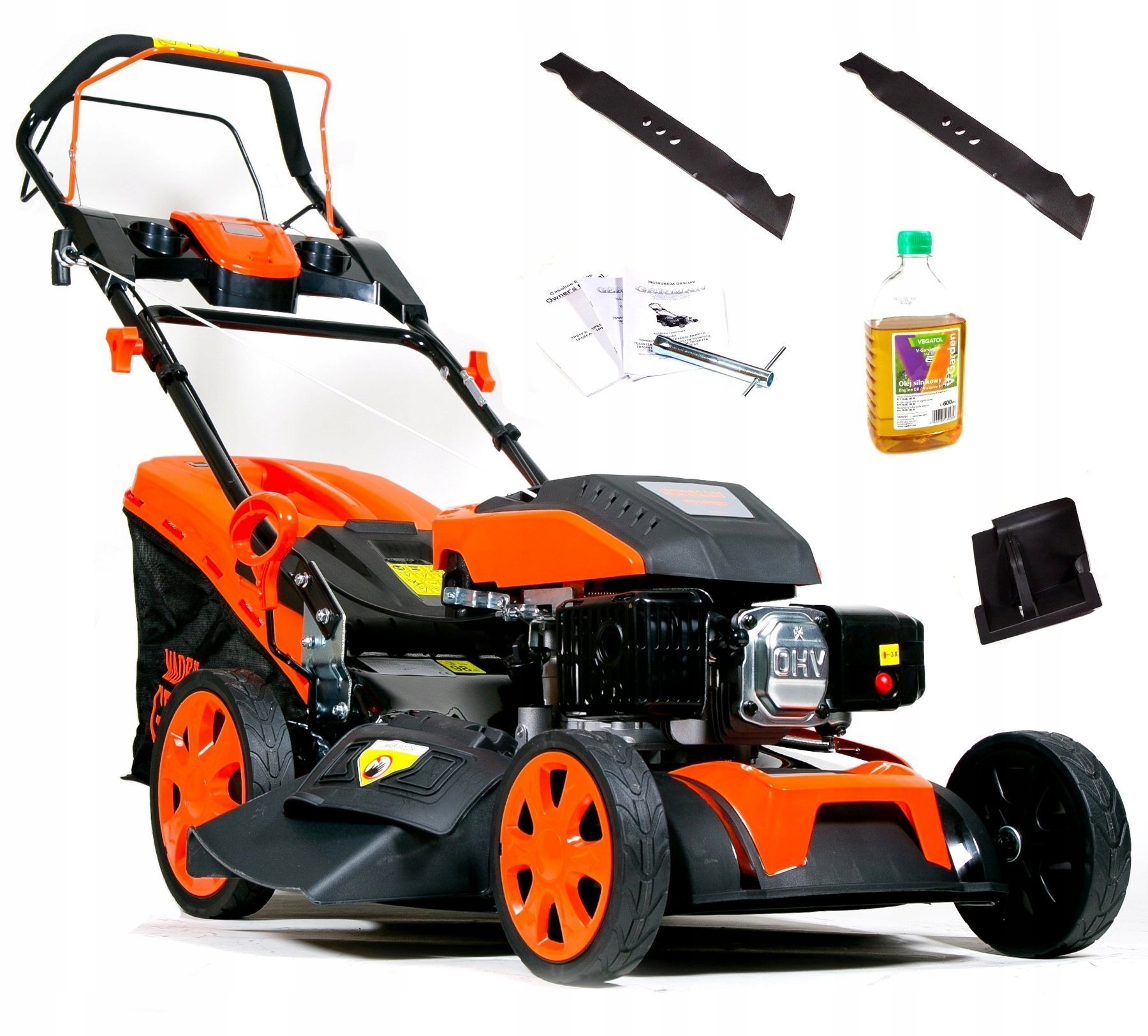 Benzínová sekačka s pohonem 7 Hp 9v1 51 cm Set! Výkonná!